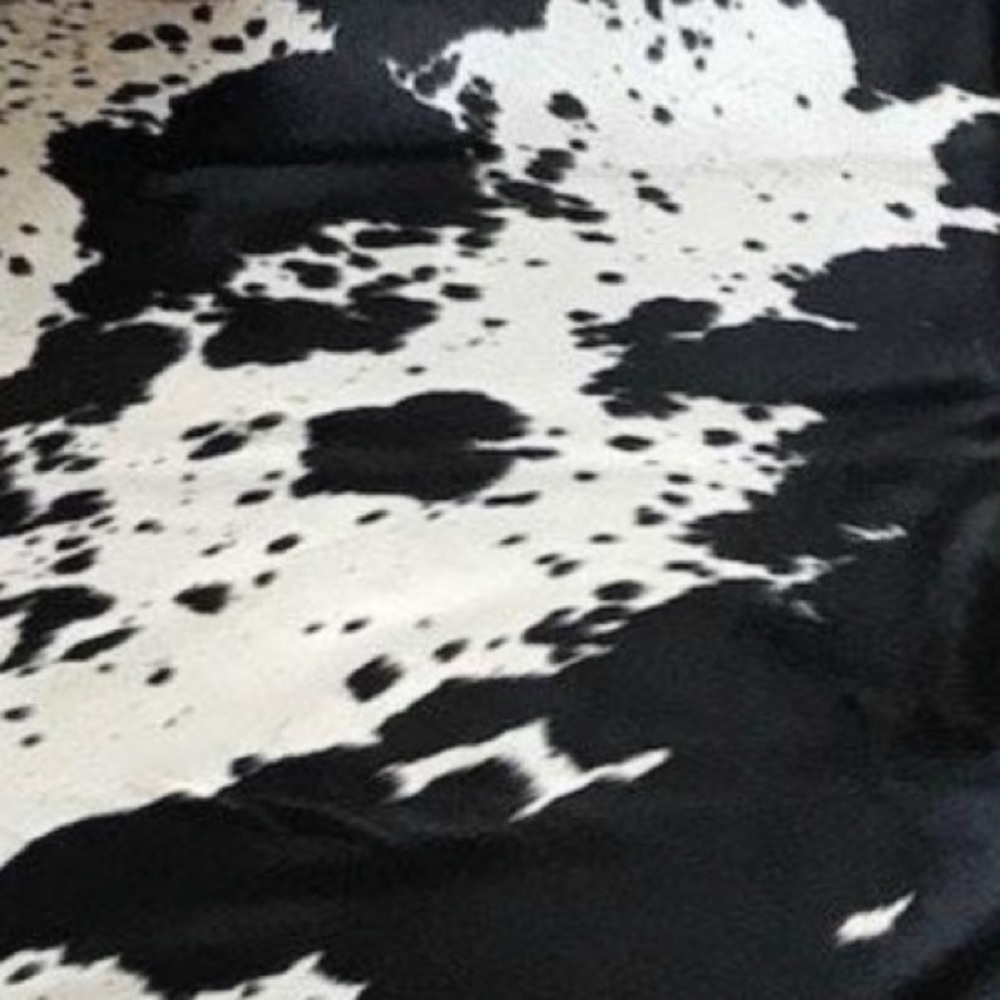 Cowhide earrings, black and white, hair on hide, wrangler southwestern gift - Picture 6 of 6